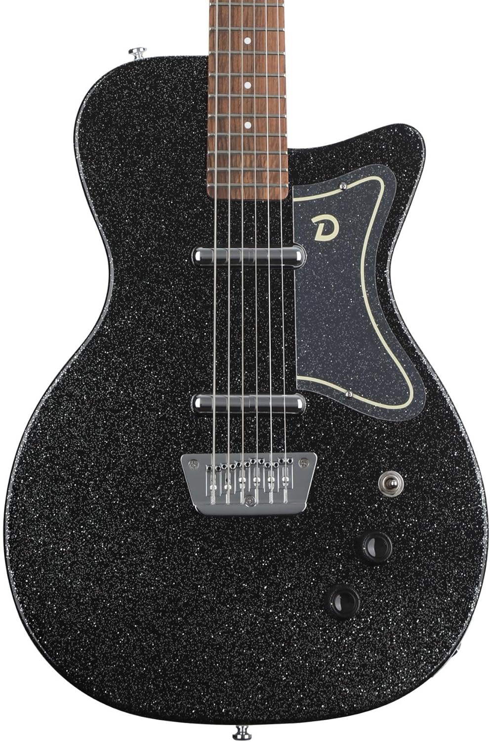 Danelectro Baritone Electric Guitar - Black Metalflake