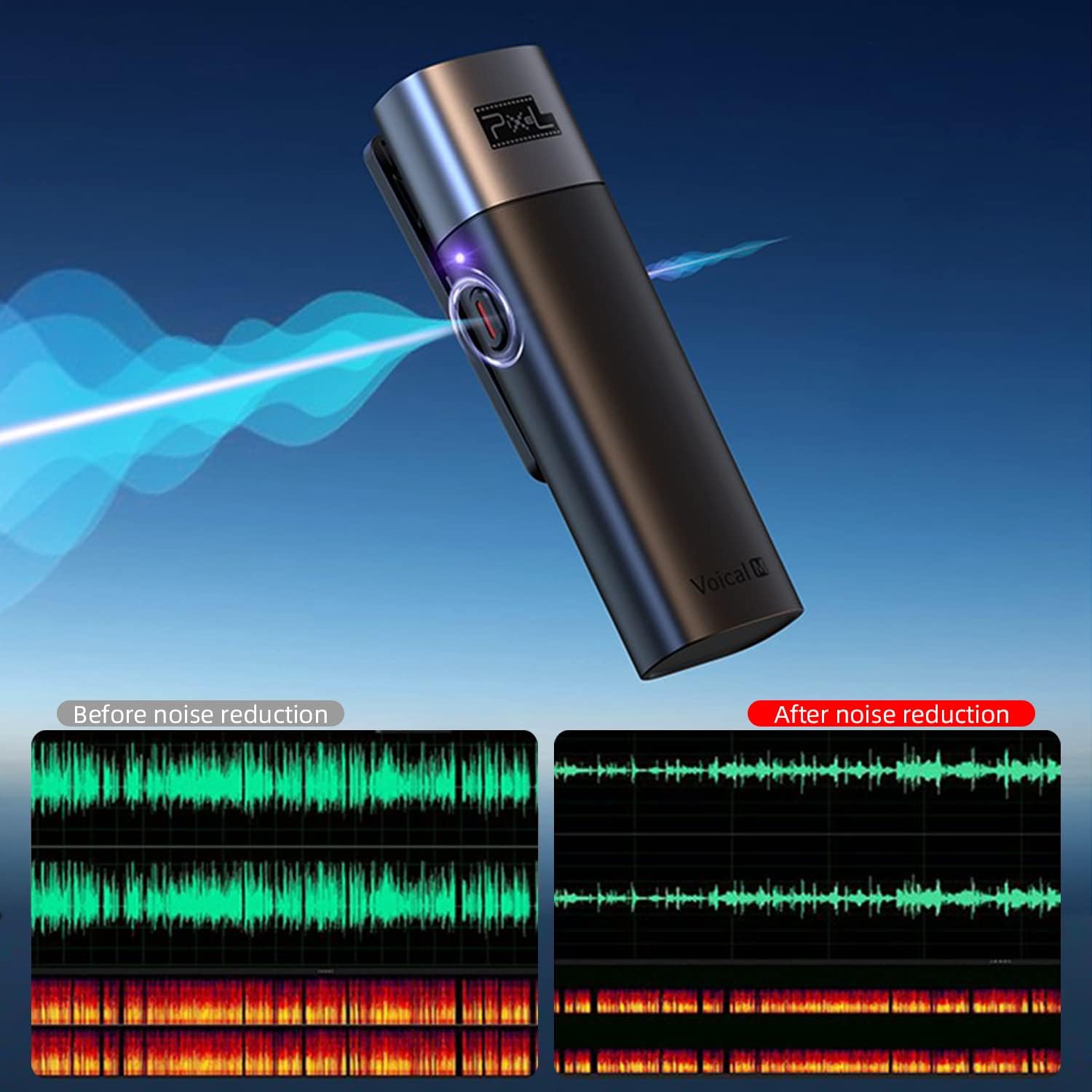 PIXEL Wireless Lavalier Microphone for Android/Type-C Phone, Plug- Play Clip-on Microphones Mini Lapel Mic with 2 Transmitters & 1 Receiver for Video Recording, Vlog, Interview, Tiktok, YouTube