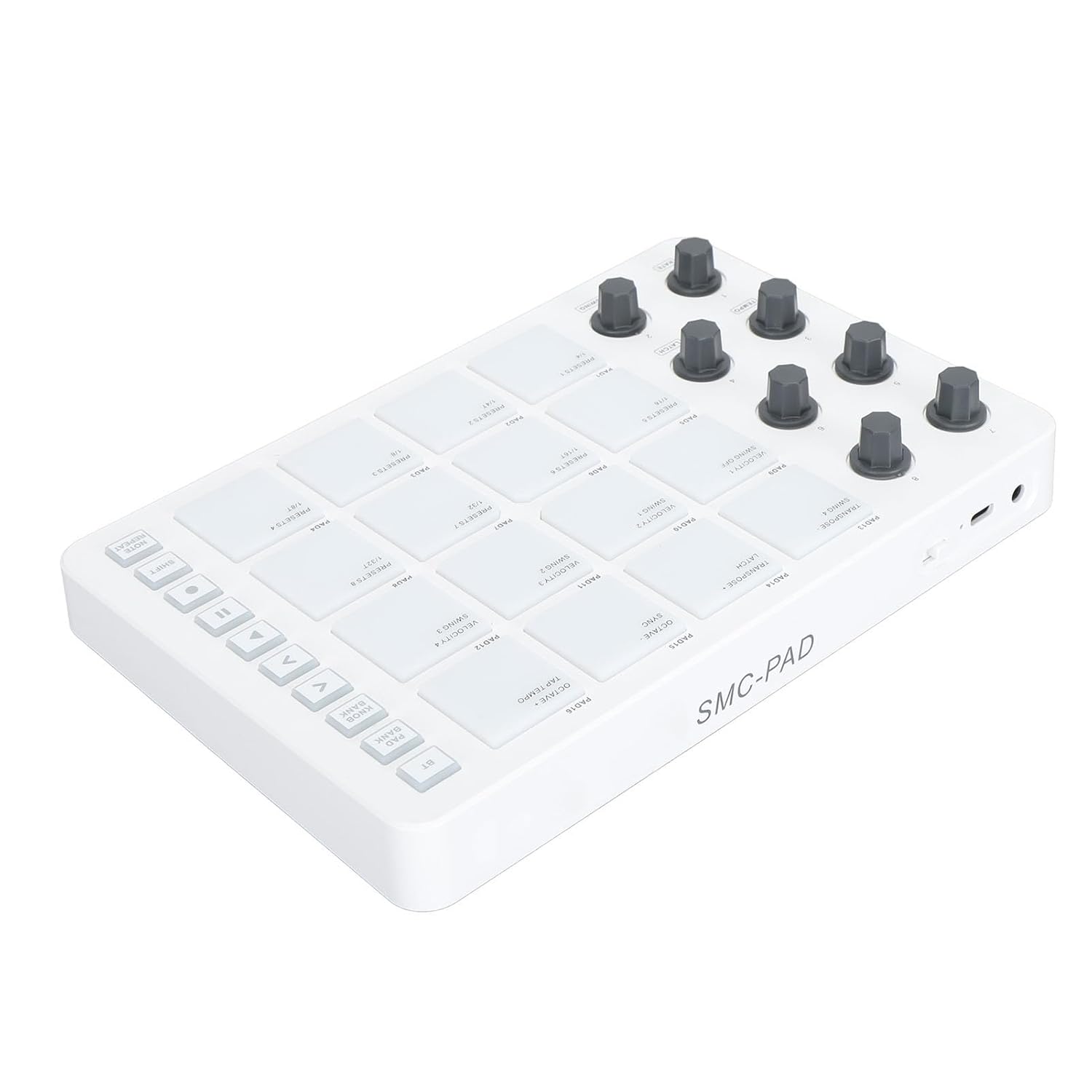 Jeffergarden Wireless MIDI Controller with RGB Pads and Knobs Portable Beat Maker for Musicians and Producers