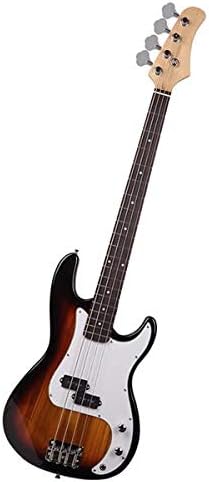 Home Exquisite Burning Fire Style Electric Bass Guitar Golden 3-7 Days Delivery