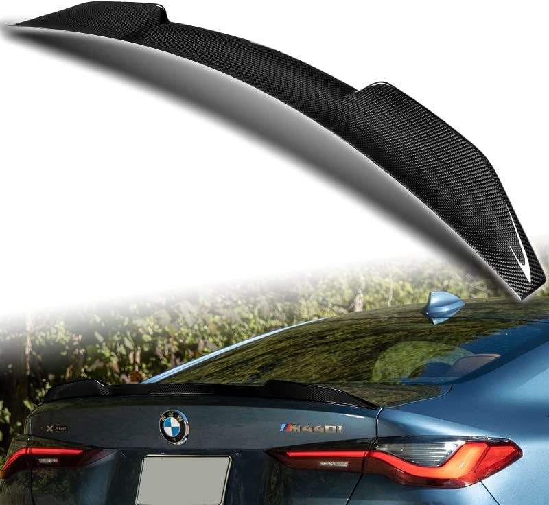 HYPERSPEED Real Carbon Fiber Trunk Spoiler Wing Lip kit Rear Lip kit M4-Style Fit for BMW G22 G82 430i M440i M4 Coupe 2021 2022, Car Mods Exterior Accessories, Automotive Replacement Parts Assembly