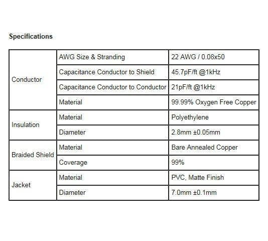 SAMSON Tourtek PRO TPM Microphone Cable 100ft