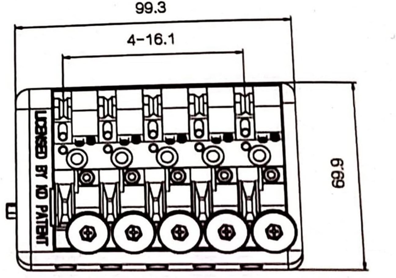 5 String Headless Travel Bass Bridge Electric Guitar Bridge