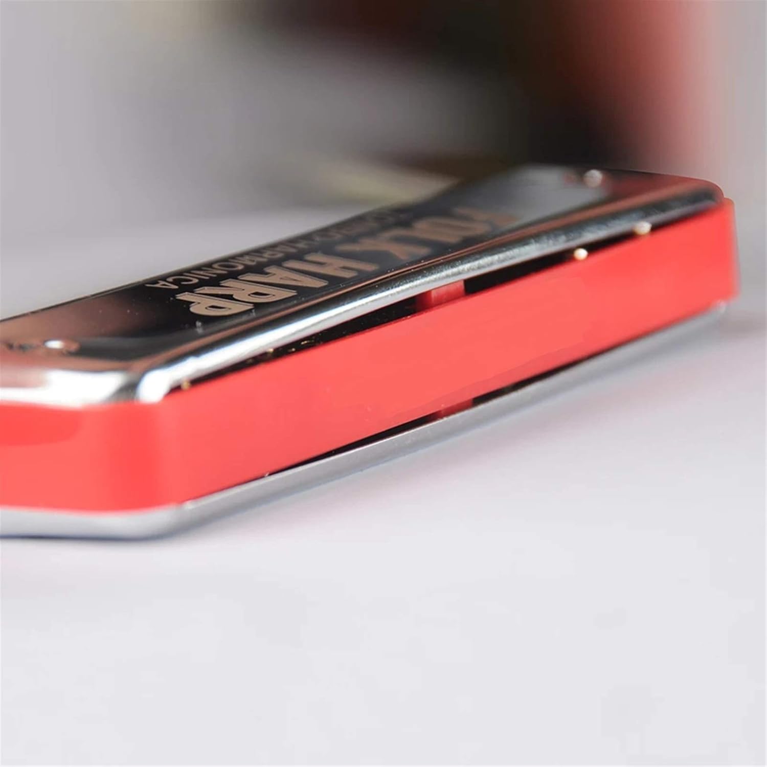 Harmonica Folk Harp Diatonic Harmonica 10 Holes Blues Mouth Organ ABS Comb Key C Brass Professional Musical Instruments (Color : Key of Ab)