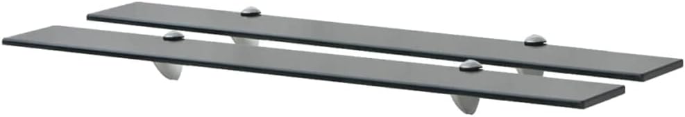 Floating Shelves 2 pcs,Wall Storage Shelves, Wall Mounted Shelf Organizer Unit Display Shelf,for Living Room, Bedroom, Kitchen, Bathroom,Office,Tempered Glass 31.5