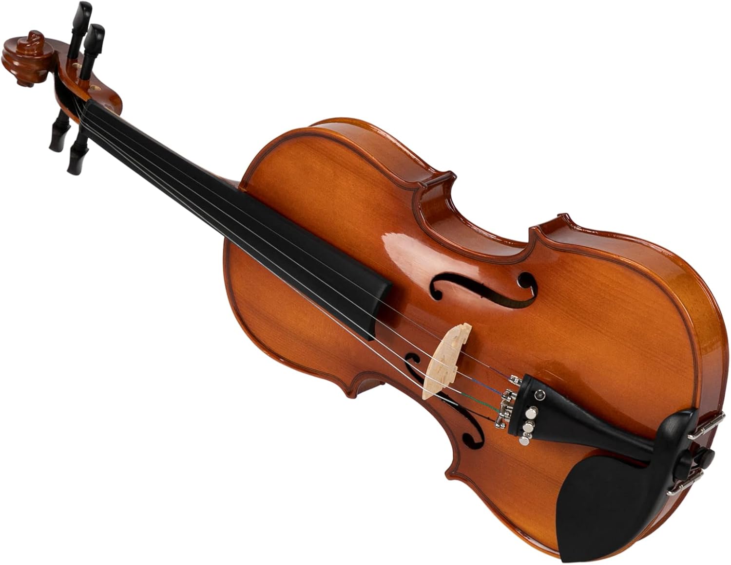 GLARRY Violin 4/4 Full Set for Kids - Solidwood Fiddle with Tuner Bow Case Shoulder Rest, Including Acoustic Violin Strings for Beginners Adults (Bright Brown)