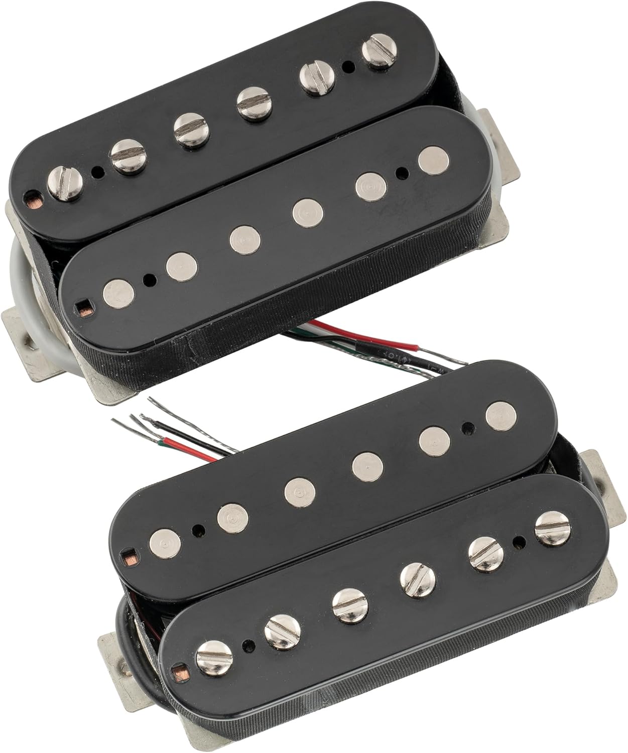 The Revival Pickups RPH1 Modern Classics Alnico 2 Uncovered Humbucker Neck Bridge Pickups Set for Electric Guitar, Black