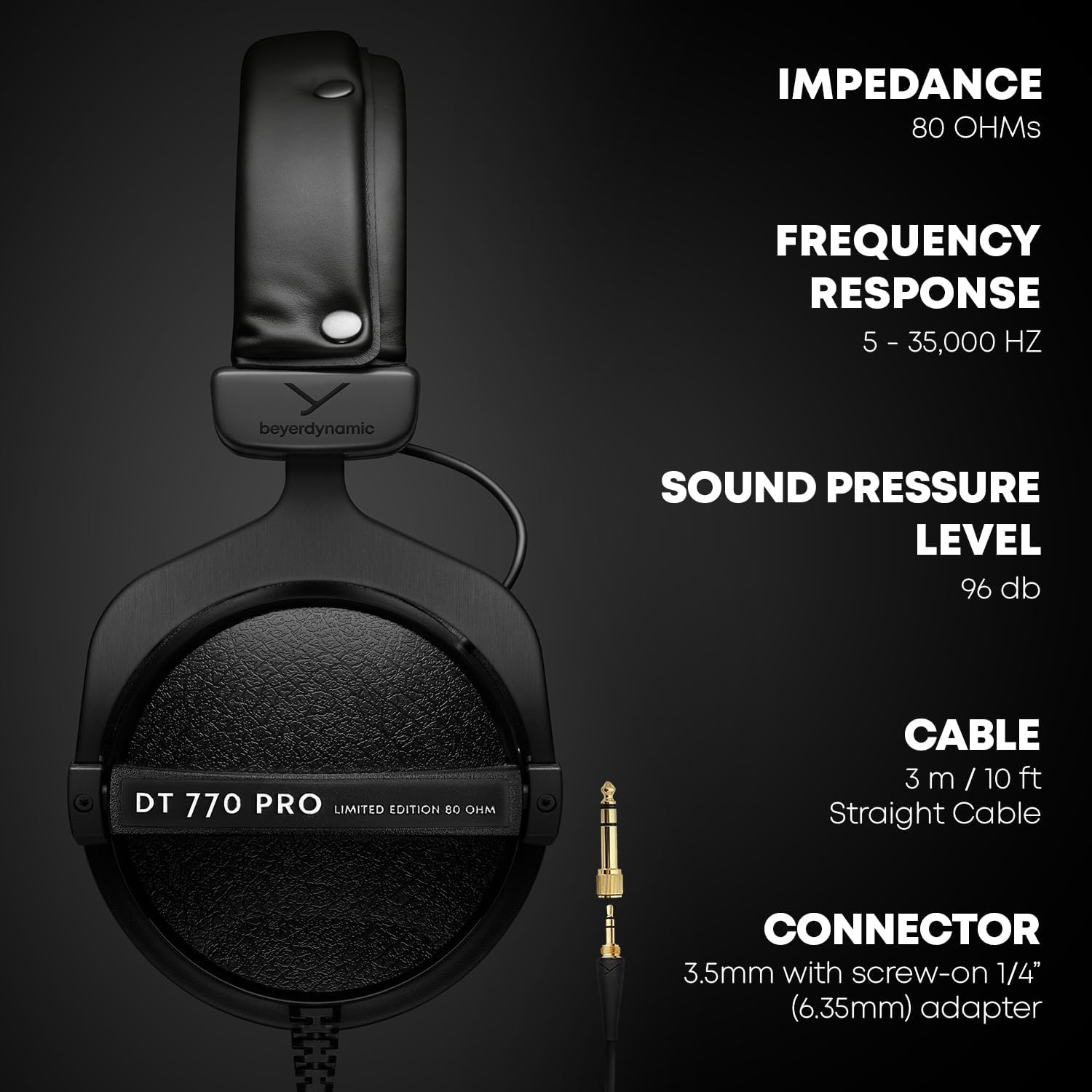 Beyerdynamic DT 770 Pro 80 ohm Limited Edition Professional Studio Headphones (Renewed)
