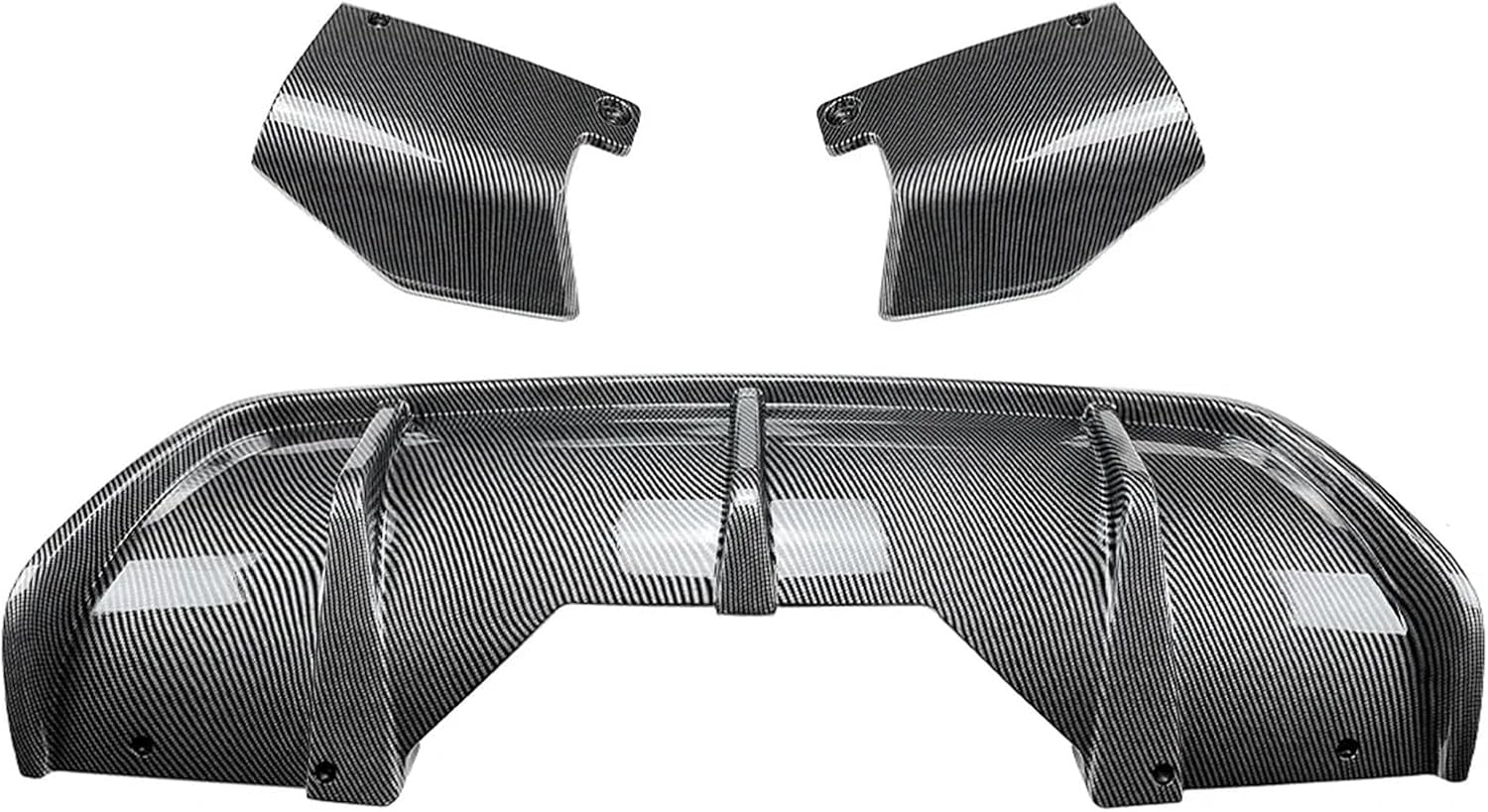 Compatible for BMW X6 F16 M Sport 2014-2019 Car Rear Lip Spoiler Rear Corner Body Kits ABS Plastic Guard Protector Cover Auto Parts Tuning(Carbon Look)