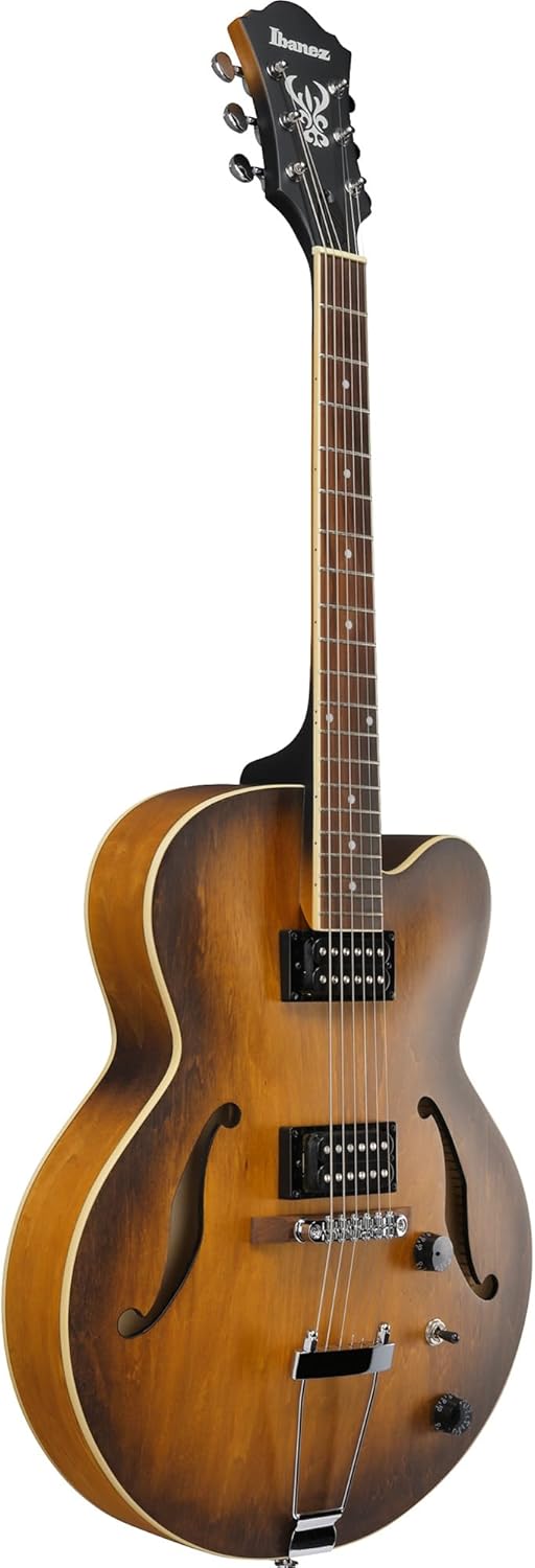 Ibanez AF55 AF Artcore Hollow Body Electric Guitar - Tobacco Flat Bundle with Amplifier, Tuner, Cable, Picks, Austin Bazaar Instructional DVD, and Polishing Cloth