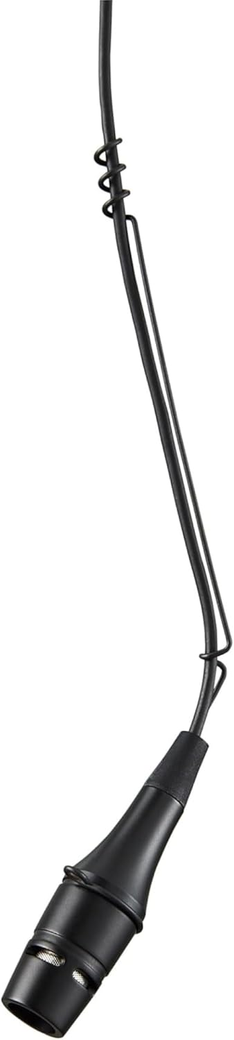 Shure Centraverse CVO Installed Sound Overhead Microphone - Black, Cardioid Condenser Mic with 25-Foot XLR Cable, Snap-fit Windscreen and Wire Aiming Hanger (CVO-W/C)