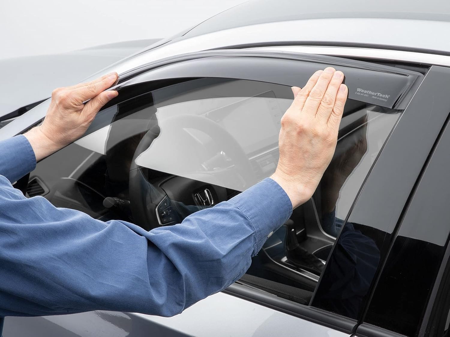 WeatherTech Custom Fit Side Window Deflectors for Chevrolet Traverse - (82910), Dark Tint