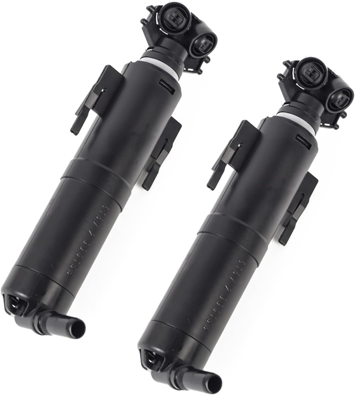 Car Headlight Washer Nozzle 2Pcs Car Front Bumper Headlight Washer Nozzle Water Sprayer OEM No. 61672990155