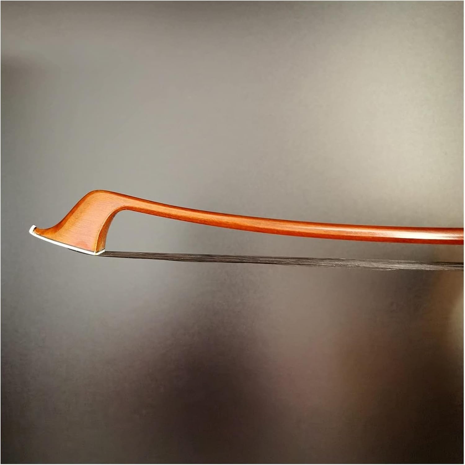 TSTS 4/4 Size Bass Bow Brazil Wood Round Stick Nickel Silver Parts Full Size Violin Bow