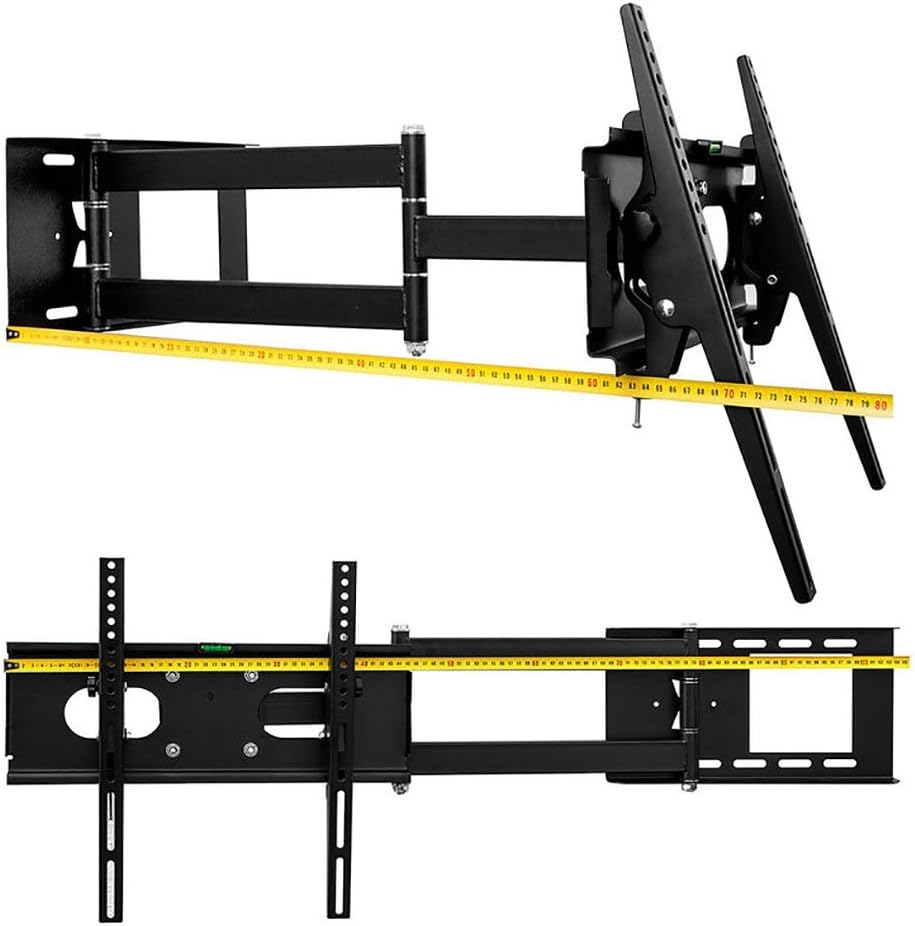 Tv Wall Bracket Tv Wall Mount Bracket Wall Bracket Thickened Type 26”- 55”TV Rack Universal Telescopic Rotation (Color : Black) (Black)