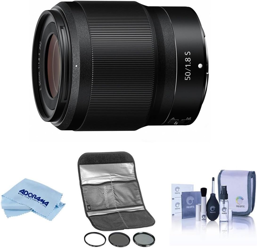 Nikon NIKKOR Z 50mm f/1.8 S Lens, Bundle with Hoya 62mm Digital Filter Kit II, Cleaning Kit, Cleaning Cloth