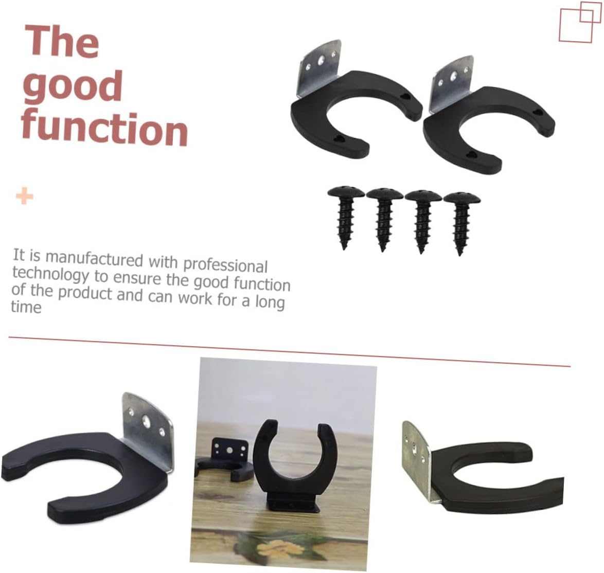 2pcs Holder Mic Mounted Ktv Hanger Racks Accessories Microphone Rack Mount Family Hangers Hooks Bracket Stands Wall Home Supplies Wall- Office Wall-Mounted Hanging Hook Wireless Stands