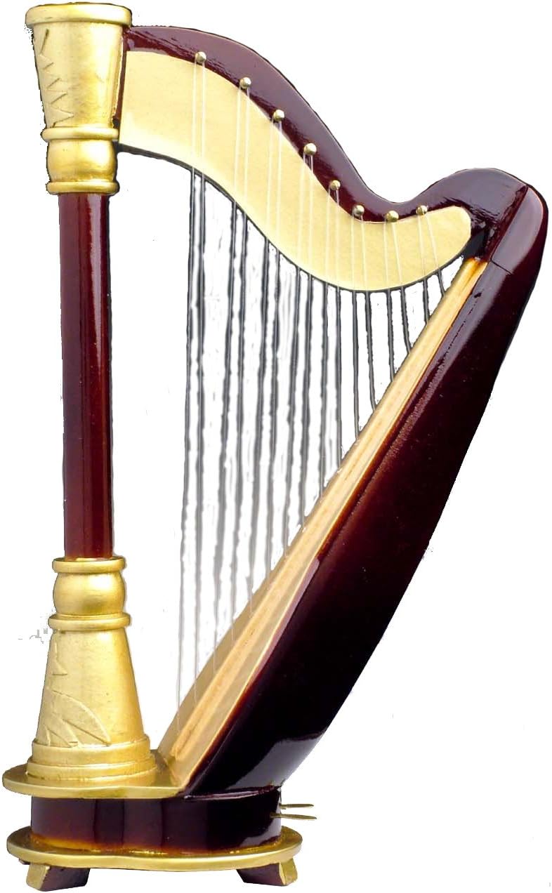 Harp 18 Note w Case Music Box Replica Musical Instrument