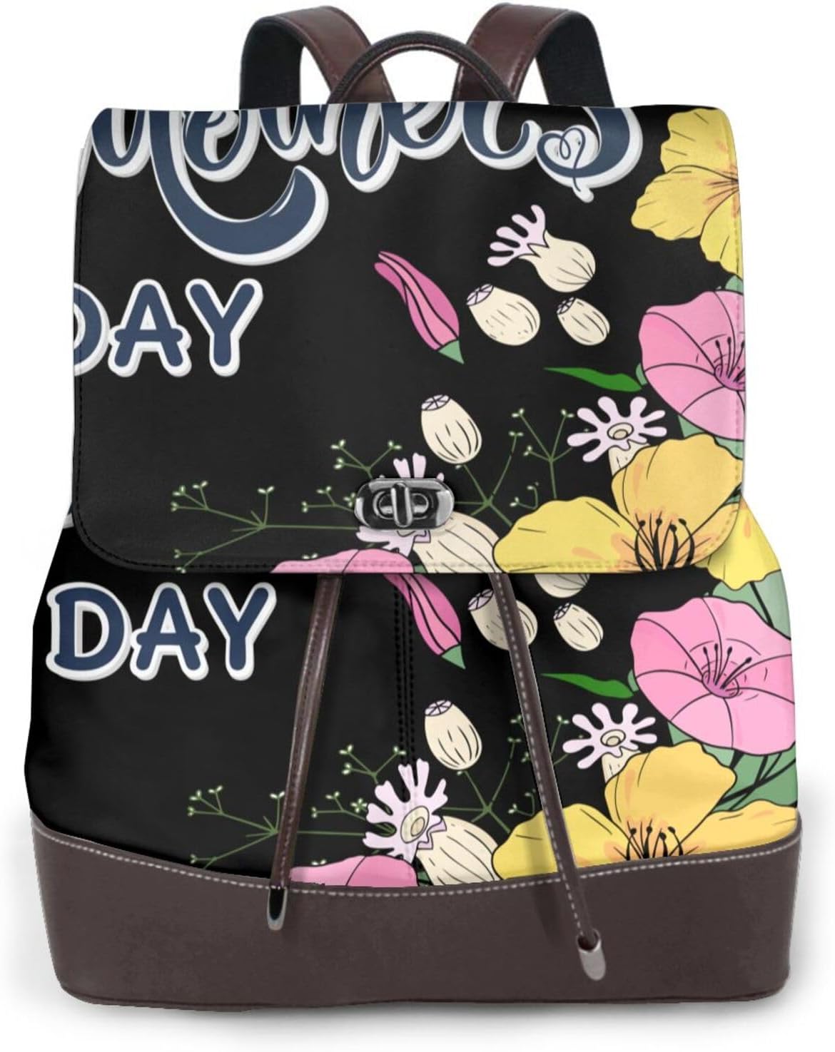 Happy Mother's Day (10) for Womens Backpack Purse Microfiber PU Anti-theft Large Fashion Designer Travel Bag Ladies Shoulder Bags