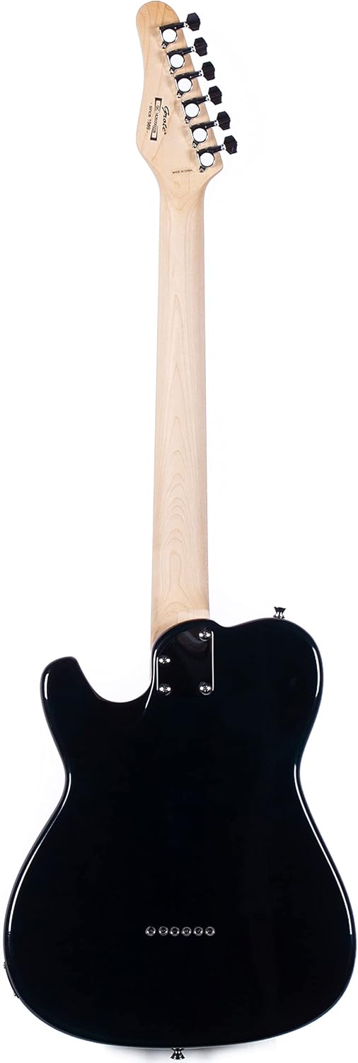 Grote Electric Guitar Semi-Hollow Body Single F-Hole Printed Tele Style Guitar Full-Size Basswood with Canadian Maple neck Chrome Hardware