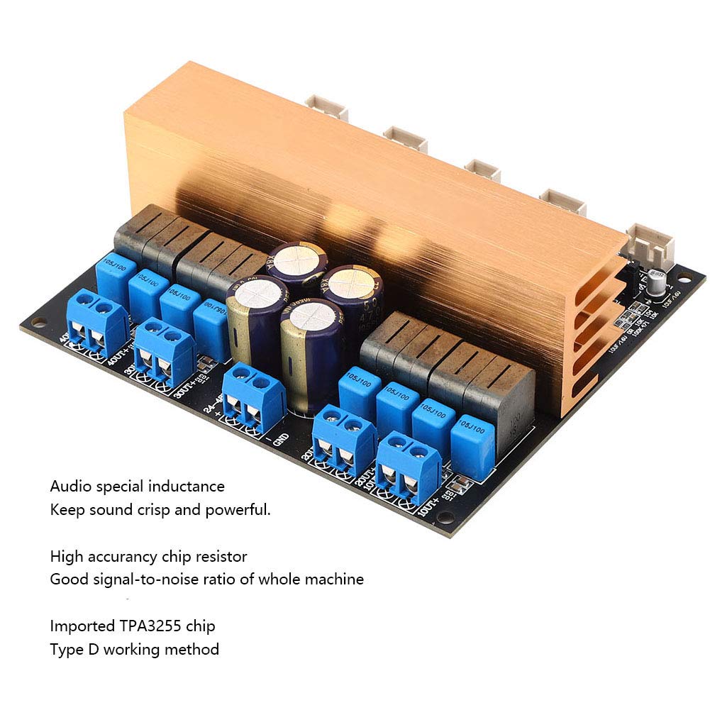 Digital Amplifier Board AMP Module Audio Component Amplifiers Audio Parts 4-Sound Channel High-Power TPA3255 Class D Home Audio Accessories