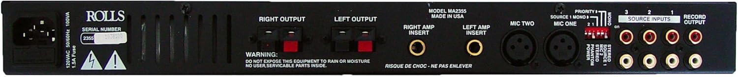Rolls MA2355 Rack Mount Mixer/Amplifier