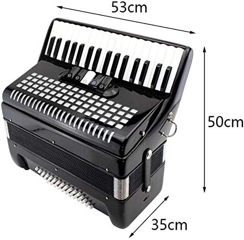 Accordion 60 Bass 34-Key Toy Accordion Musical Instruments 5 Voice Change Adult Performance Accordion Performance Instrument for Dad or Mum (Color : Red)