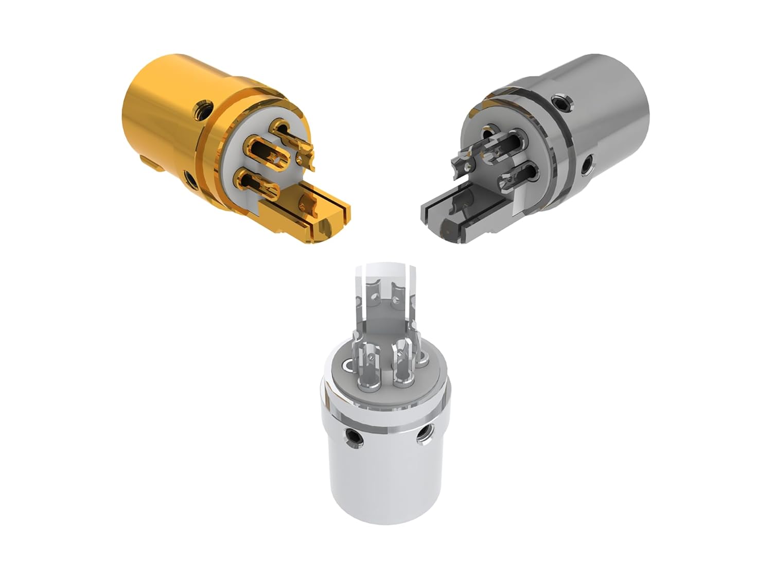 aeco XLR 4 Pole Female AX4-1623G, 1pcs/1set, Gold Plating