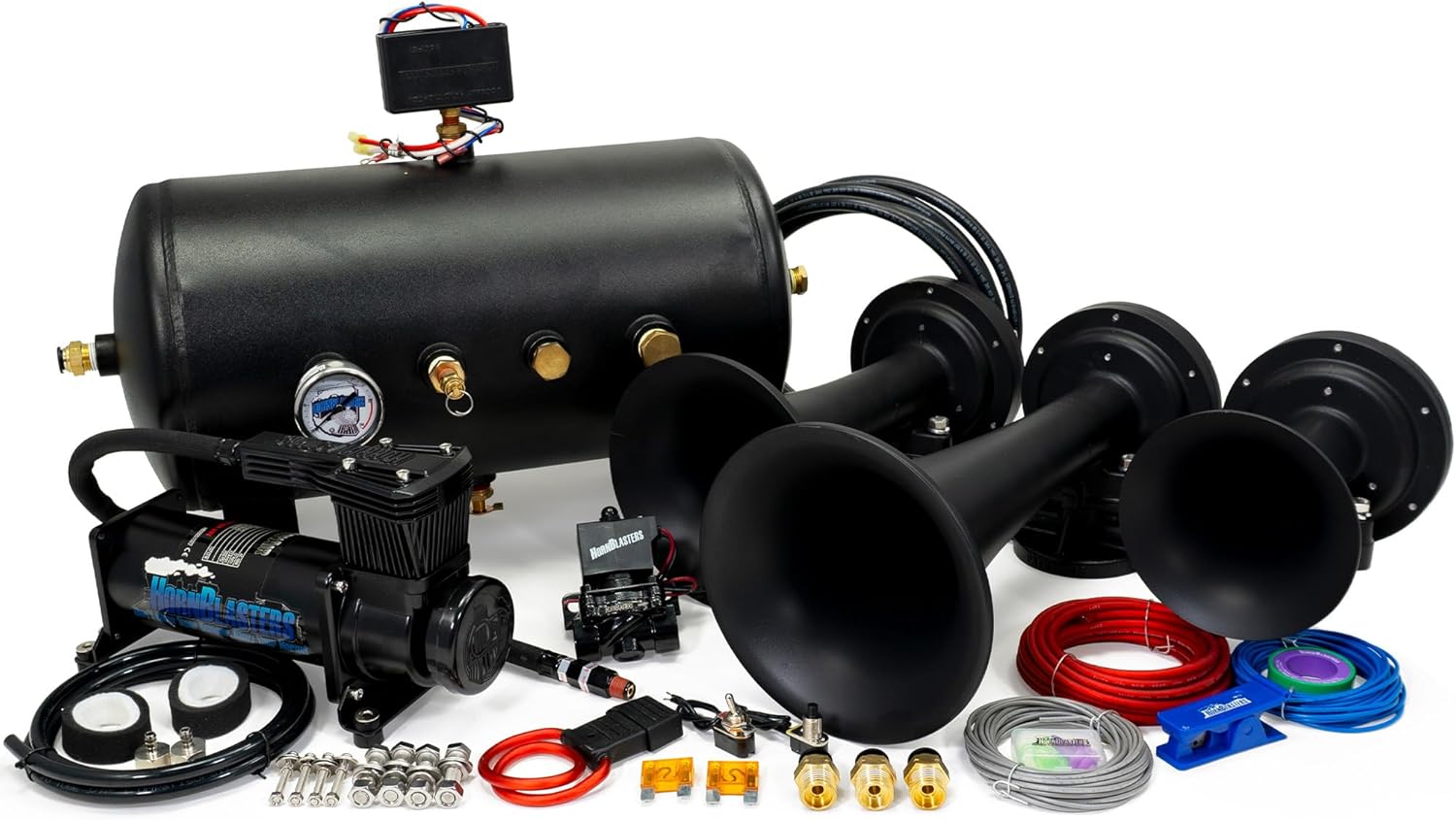 HornBlasters Nathan Airchime K3 544K Train Horn Kit - 5 Gallon 150 PSI - Authentic Locomotive Horn - Capable Onboard Air System