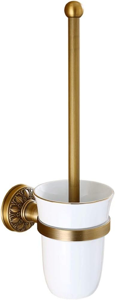 Toilet Brush and Holder Bathroom Storage Tissue Shelf Wall Mounted Deco