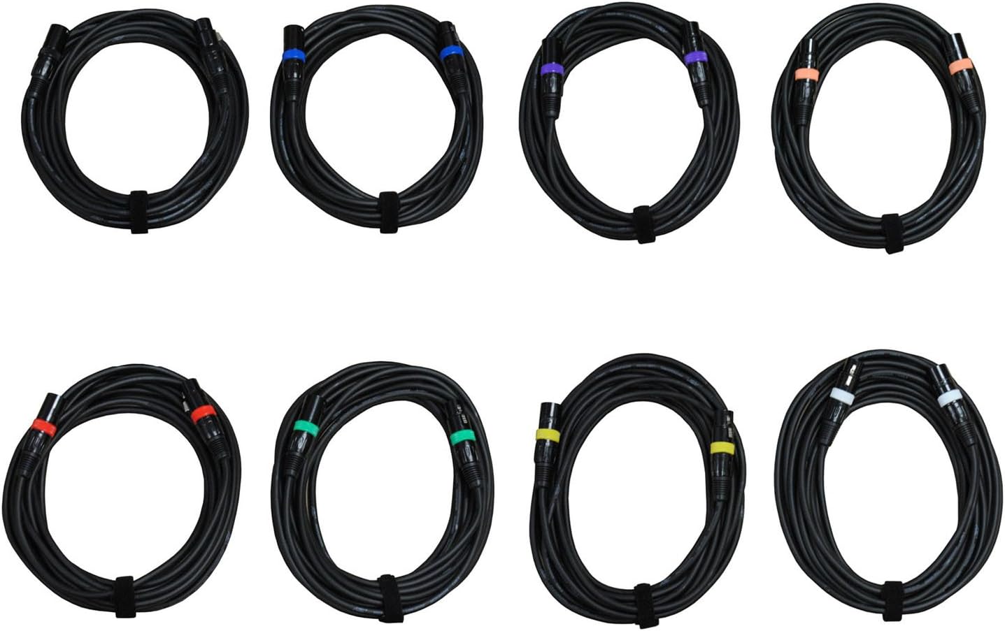 Audio2000's XLR to XLR Microphone Cable (8 Pack) (50 Feet 8Pack)