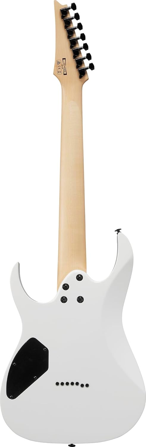 Ibanez GRG7221 RG Gio 7-String Electric Guitar - White Bundle with Gig Bag, Tuner, Strap, Instrument Cable, Austin Bazaar Instructional DVD, and Polishing Cloth
