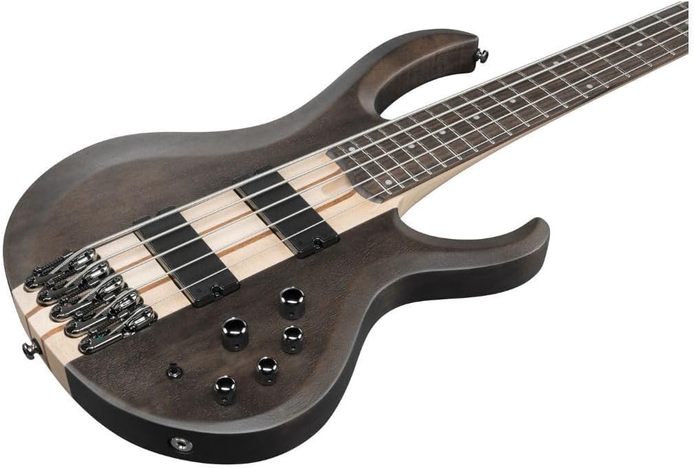 Ibanez BTB605 Standard 5-String Bass Guitar, Rosewood Fingerboard, Transparent Gray