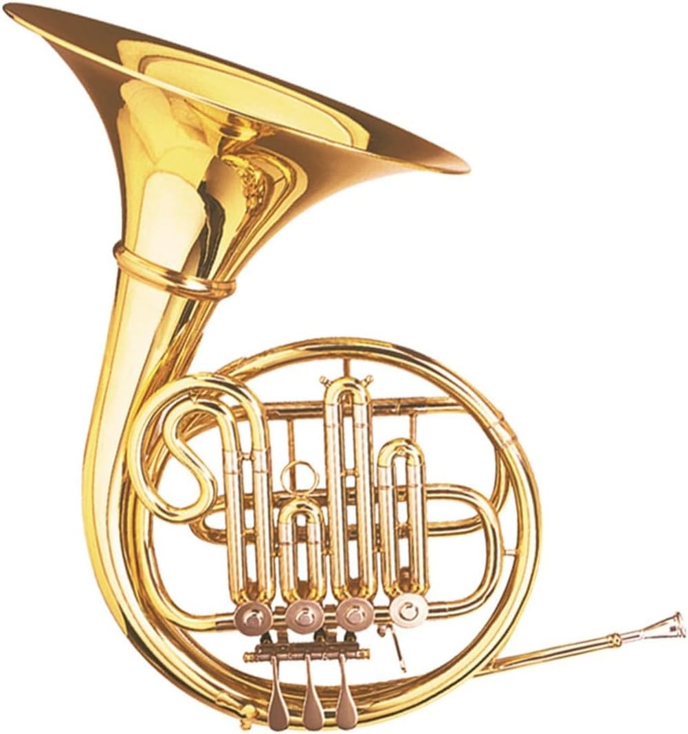 4 Key French Horn French Horn In B/F Key Double Row Four Key Split Wind Instrument Brass Lacquer Gold(Single row)