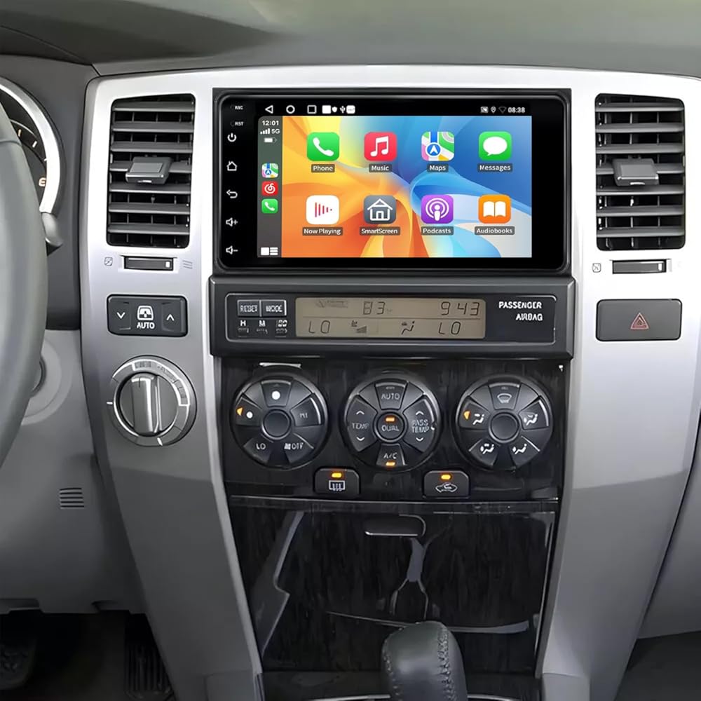 Car Radio Stereo for Toyota 4Runner 2003-2009 Tundra 2003-2006 Sequoia 2003-2007 with Wireless Carplay Android Auto,7'' Wireless Carplay Radio GPS Bluetooth FM WiFi Backup Camera MIC-2+32G