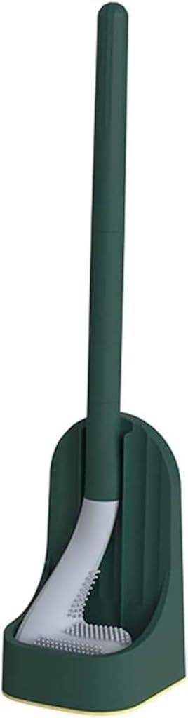 Toilet Brush Toilet Brush Toilet Brush and Holder, Toilet Bowl Brush with Long Handle and Flexible Bristles, Bathroom Toilet Bowl Toilet Brush and Holder (Color : Blue) (Black)