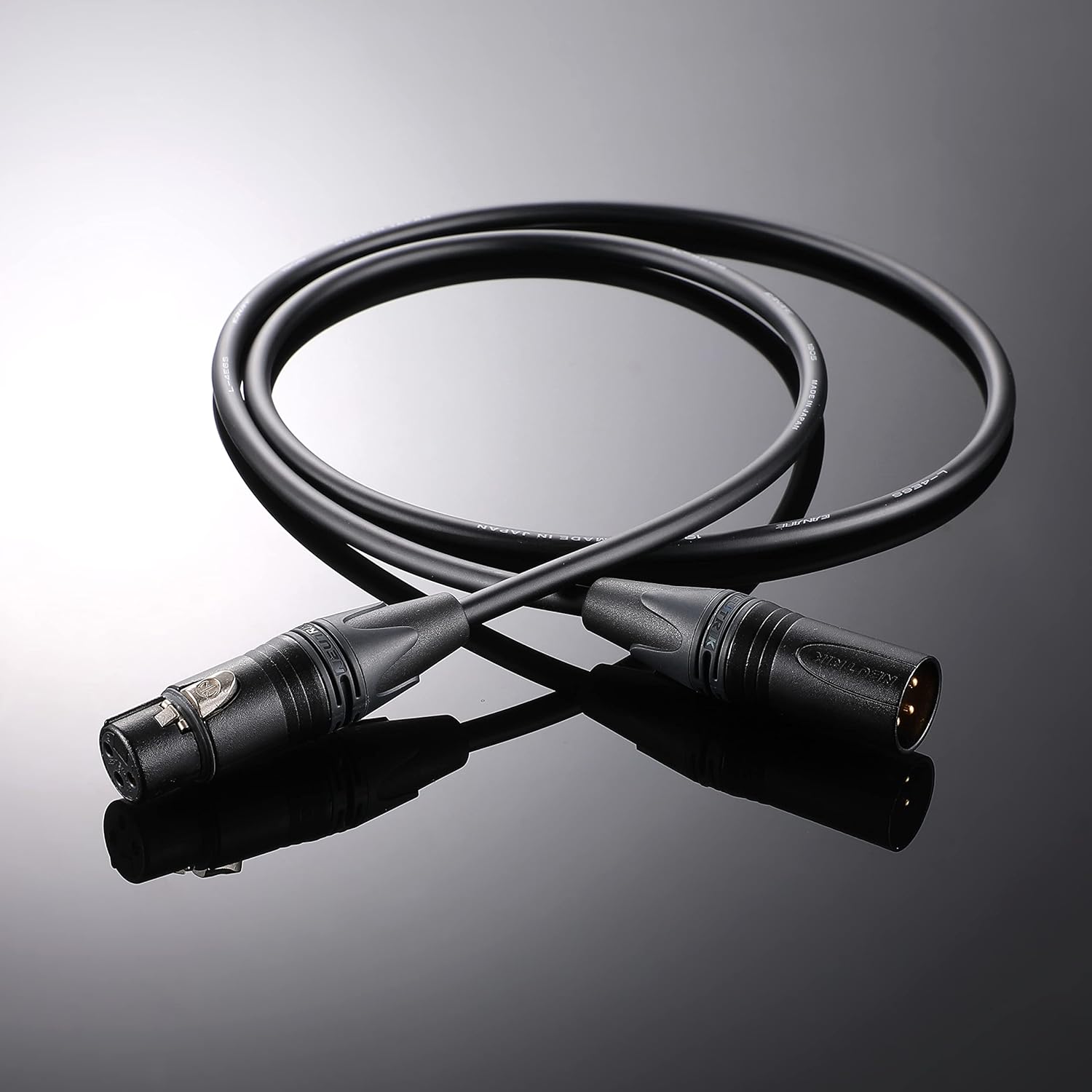 DIY Customized Line Audio Microphone Cable XLR Male to Female, CANARE L-4E6S O.D 6mm NEUTRIK Gold-Plated XLR Plug Connector, for Mixer Microphone Condenser Connection Extension Cable (10 Meters/Pack)