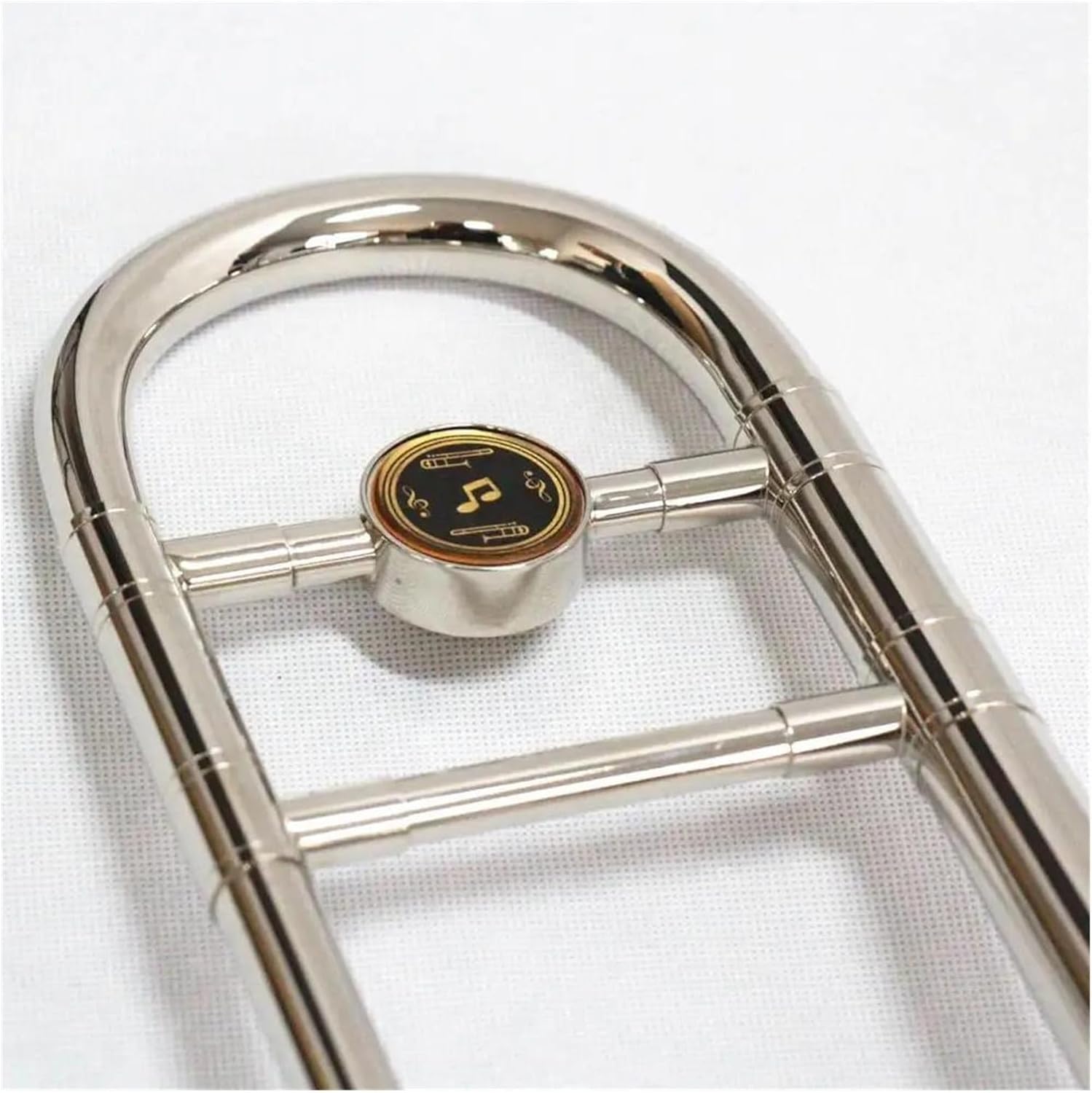 Professionally handmade B flat brass nickel plated tenor trombone