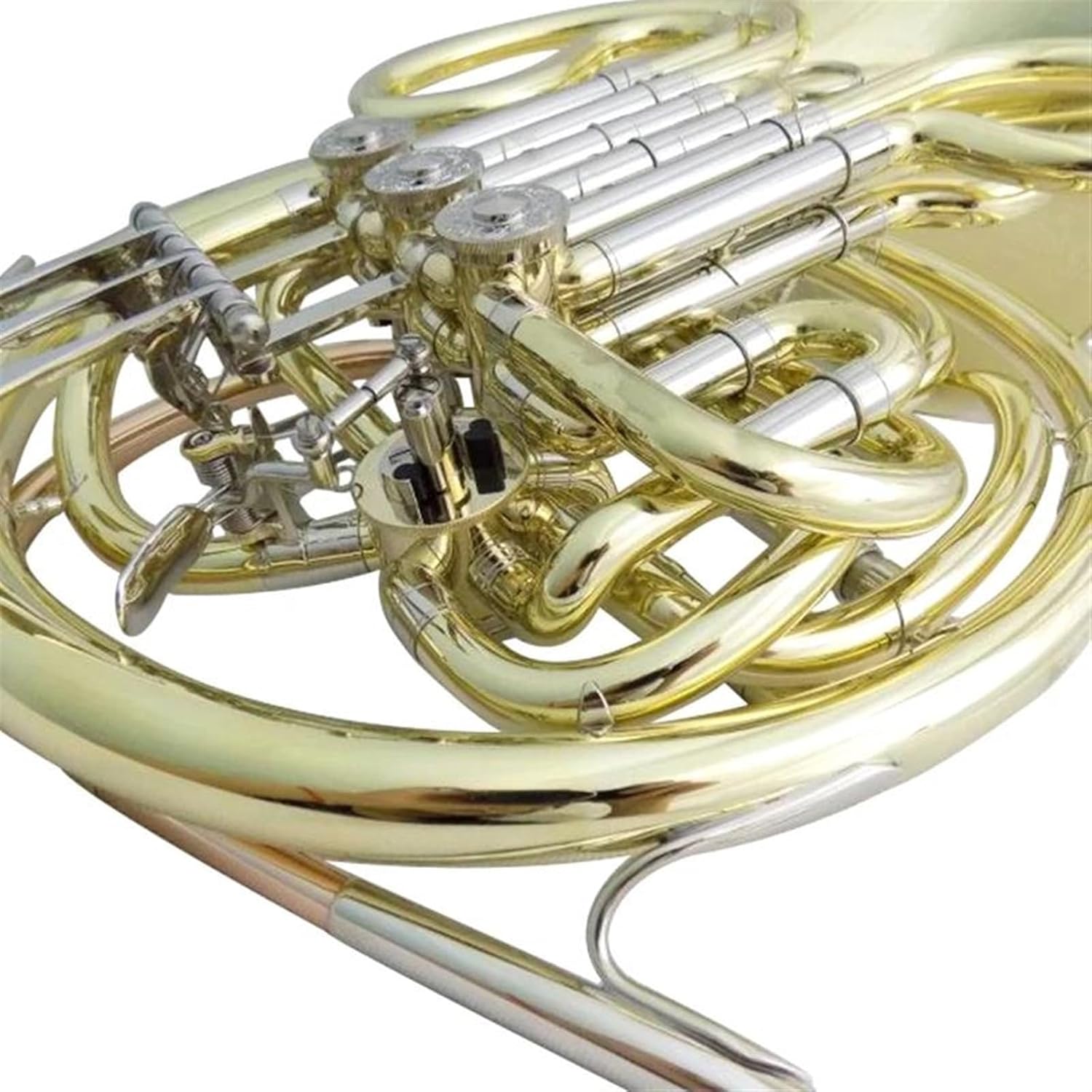 Brass French Horn F/Bb Double French Horn Musical Instruments 4 Valves Divided With Case Mouthpiece Gold Lacquer
