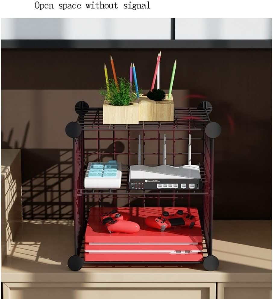 Router Shelf Wireless WiFi Modem Shelf Management Storage Rack Household Storage Rack for Small Objects (Color : B)