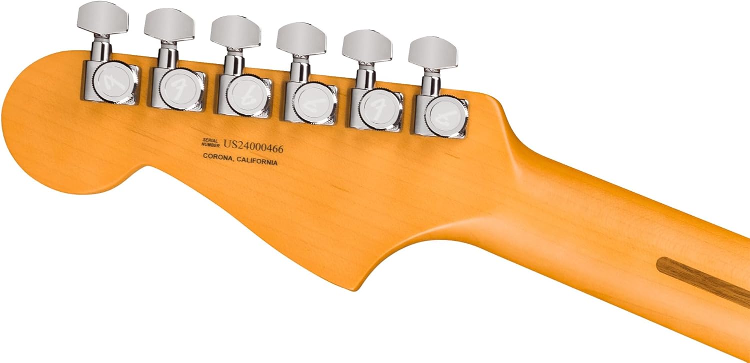 Fender American Ultra II Meteora - Avalanche Bundle with Case, Strap, Cable, Hat, and Guitar Cleaning Kit