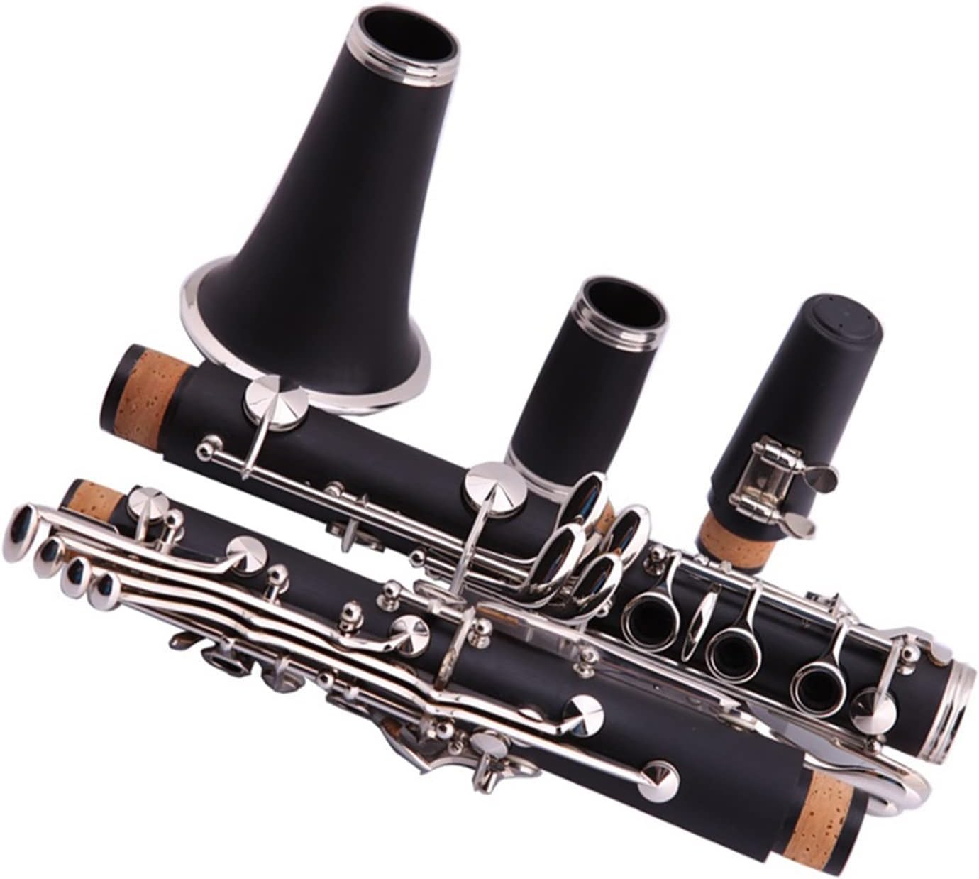 TSTS Bb Clarinet 17 Key B Flat Clarinet Beginner Playing Clarinet in B Wind Instrument ABS BB Clarinet Free Clarinet Bag Cover Clarinet for Beginner