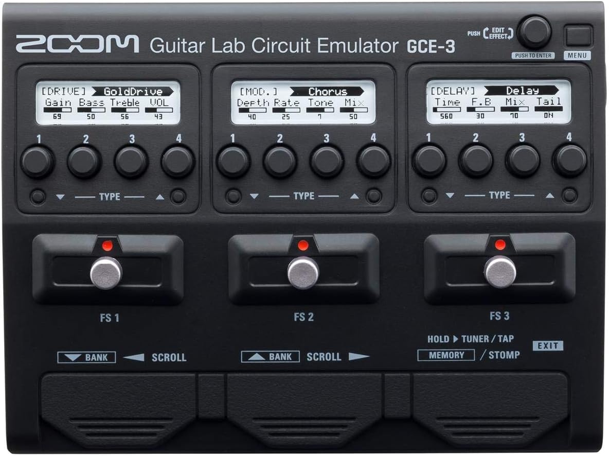 Zoom GCE-3 Guitar Lab Circuit Emulator, Compact USB Audio Interface for Emulation of Zoom Effects Processors Using Guitar Lab Software