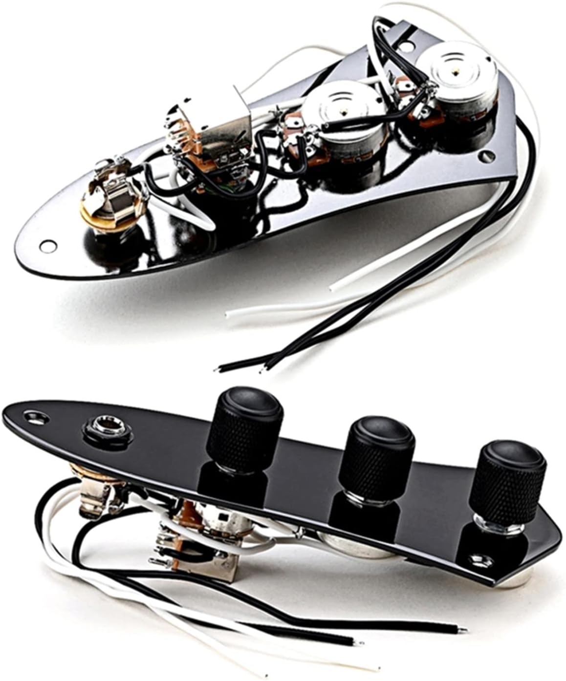 TSTS Guitar Prewired Harness Pre-Wired Control Plate with Wiring Harness Fully Loaded Control Plate for Bass Guitar Replace
