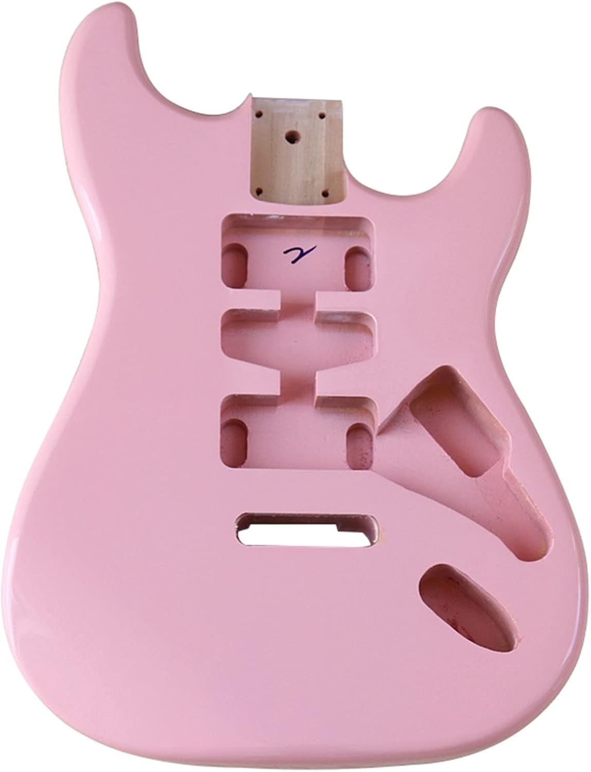 FLFL Pink Electric Guitar Body Poplar Wood for ST Guitar Barrel Guitar Parts for Electric Guitar Unfinished Guitar Kit