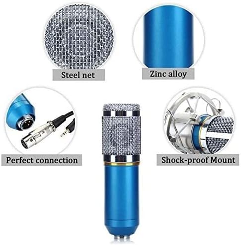 Microphone Kit PC Condenser Podcast Streaming Mic Plug & Play for Computer, Gaming Recording