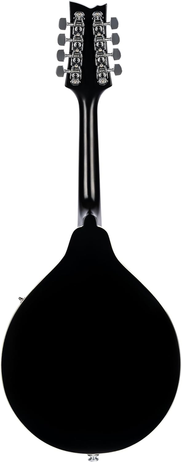 Ortega Guitars, 8-String A-Style Series Acoustic-Electric Mandolin w/Bag, Right, Stain (RMAE40SBK)