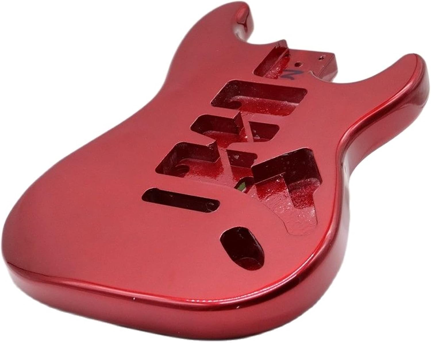 Unfinished Guitar Body Metallic Red ST Electric Guitar Body Poplar Wood Guitar Barrel High Gloss Finish Guitar Parts Accessories Guitar DIY Accessory
