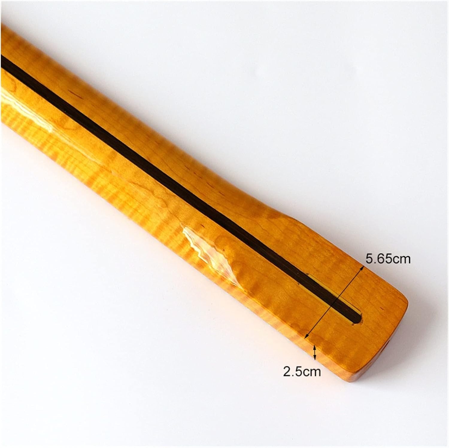 Yellow Small Head Electric Guitar Neck Canadian Flame Maple Electric Guitar Neck