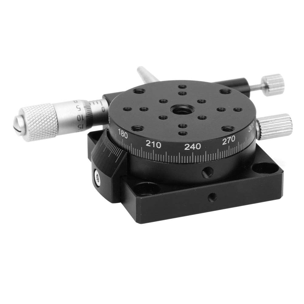 RSP40 L R Axis Manual Micrometer Trimming Station with 360° Coarse 5° Fine Rotation, High for Machinery Production, Testing Equipment, Optical Measurement More